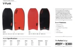 HARDY SHAPES BODYBOARDS V-Punk Polypro Core - 2020/21 Model -Surf Corner Store 9430921 2