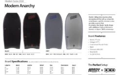HARDY SHAPES BODYBOARDS Modern Anarchy Polypro Core - 2020/21 Model -Surf Corner Store 9430923 1